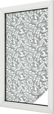 Zdjęcie produktu dla Folia witrażowa - 100x100 cm - wzór witrażowy - nieprzezroczysta dekoracyjna folia do ochrony prywatności - samoprzylepna, ochrona przed promieniowaniem UV - liściasta elegancja