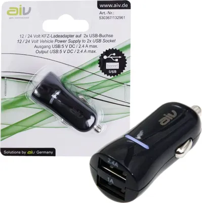 Produktbild von 12V/24V adaptér 2x USB 3,4A