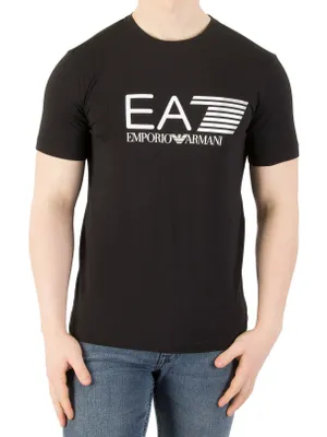 Produktbild von EA7 Herren Grafisches T-Shirt, Schwarz XX-Large