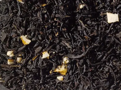 Produktbild von 1 kg  Schwarzteemischung Orange mit Schalen aromatisiert