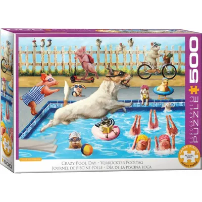 Immagine prodotto di Eurographics Puzzle Verrückte Poolparty, 500 Teile, 68 x 48 cm, 6500-5878