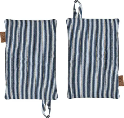 Produktbild von OYOY L301122, Topflappen, Blau, Weiß, Baumwolle, 150 mm, 230 mm, 2 Stück(e)