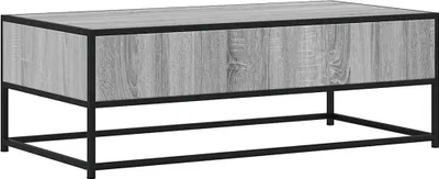 Image de vidaXL Table basse Gris Sonoma 100x50x35 cm Bois composite et métal