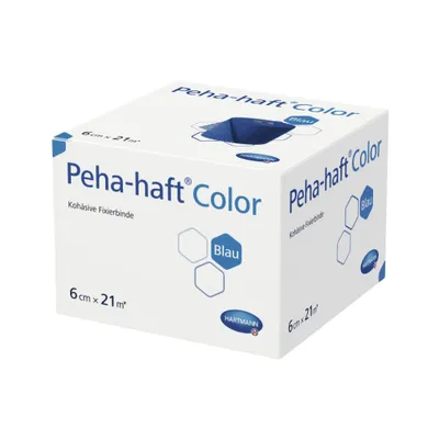 Immagine prodotto di Hartmann Peha-haft Benda elastica di fissaggio a colori, blu - 6 cm x 21 m | confezione (1 pezzo)