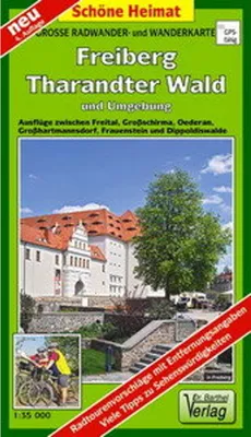 Immagine prodotto di Freiberg Tharandter Wald e dintorni 1 :35 000. mappa escursionistica e ciclabile