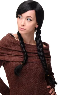 Produktbild von WIG ME UP Perücke Zöpfe Schulmädchen Schwarz Modell: 3446
