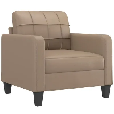 Zdjęcie produktu dla vidaXL Fotel Cappuccino-brązowy 60 cm imitacja skóry