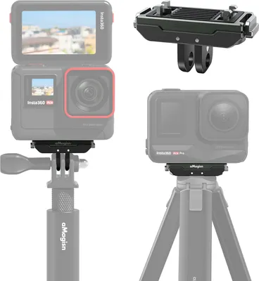 Produktbild von aMagisn AC14 magnetische Schnellwechselhalterung fuer Action-Kamera, Metall-Kamerahalterung mit universellem 1/4-Zoll-Schraubenloch und Sportkamera-Adapter, kompatibel mit Insta360 Ace Pro/Ace