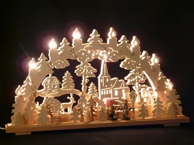 Produktbild von Original Erzgebirgischer Marken Schwibbogen Lichterbogen 70 x 43 cm S70-2_30