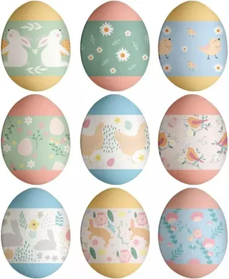Image de Gaines thermorétractables pour œufs de Pâques, 9 pièces
