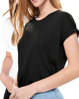 Produktbild von ONLY Moster Damen T-Shirt im Doppelpack, Black+White S