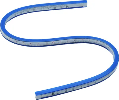 Produktbild von Shinwa 74845 Kurven-Lineal mit Skala, flexibel, 40 cm