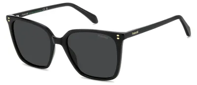 Zdjęcie produktu dla Okulary przeciwsłoneczne damskie Polaroid PLD 4201/S/X Black 55/18/140