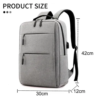 Produktbild von Rucksack Damen, Schulrucksack mit USB-Ladeanschluss, Laptop Arbeits Rucksack, lässiger Tagesrucksack für Mädchen, Geschenk für Frauen(grau)