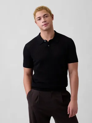 Produktbild von Gap Luftiges Gehäkeltes Herren Poloshirt XXL mit Kentkragen und Knopfleiste