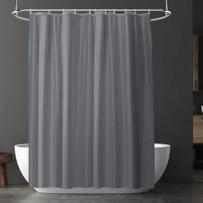 Produktbild von Ibenzoa® Duschvorhang wasserdicht, schimmelhemmend – PEVA 180 x 180 cm, schnelltrocknend, halbtransparent, inkl. 12 Metallösen