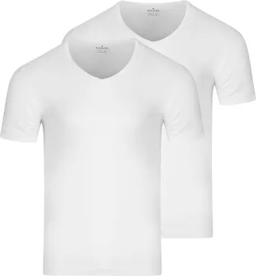 Produktbild von RAGMAN 2er Pack Basic Unterhemd / Shirt Kurzarm Bequem und atmungsaktiv, Formstabil durch verstärkte Nähte, Vielseitiges Basic