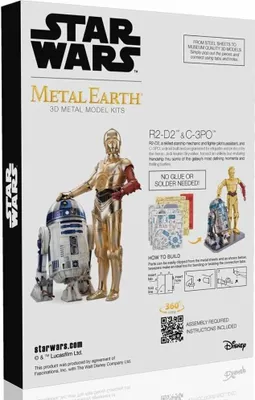 Produktbild von Metal Earth Star Wars 3D Modellbausatz R2D2 & C-3PO 570276