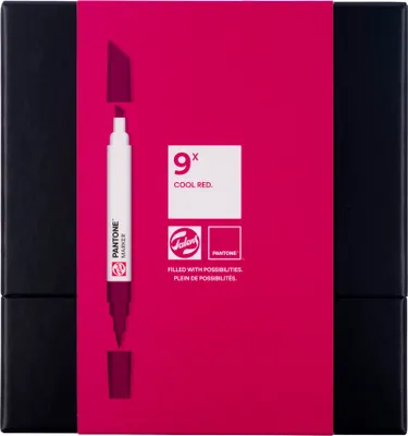 Obrázek produktu pro Talens 105009914, 9 kusů, Červená, Zkosený/štětcový hrot, Vícebarevný, Kulatý, Inkoust na vodní bázi