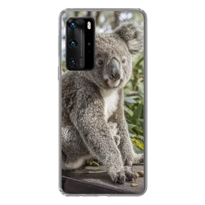Produktbild von MuchoWow® Handyhülle Schutzhülle Hülle für Huawei P40 Pro Koala - Holz - Pflanzen - Kinder - Jungen - Mädchen Silikon Softcase Handy Hülle - Schutz