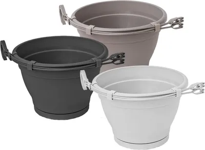Produktbild von Blumenampel mit Untersetzer Ø25 cm - amthrazit