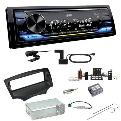 Produktbild von JVC KD-X472DBT Digitalradio Bluetooth FLAC USB AUX Einbauset für Ford KA RU8
