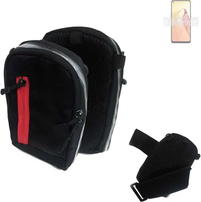 Produktbild von K-S-Trade Outdoor Gürteltasche Holster Umhängetasche kompatibel mit Oppo F21s Pro 5G schwarz Handy Tasche Case travelbag Schutz Hülle Handy Hülle