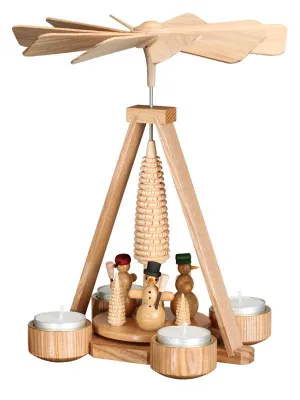 Produktbild von Pyramide Schneemänner natur BxHxT 19,5x25x19,5cm