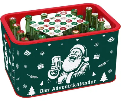 Produktbild von Bier Adventskalender 2026 Banderole aus Filz mit 24 Zahlen-Aufklebern für Bierkisten