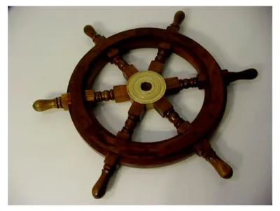 Produktbild von XXL Steuerrad aus Holz, 75 cm, für Boot und Schiff
