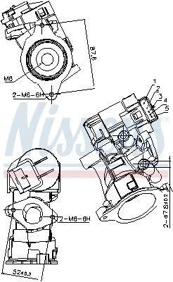 Produktbild von NISSENS 98181 AGR-Ventil für FORD MONDEO IV Turnier (BA7) Abgasrückführungsventil
