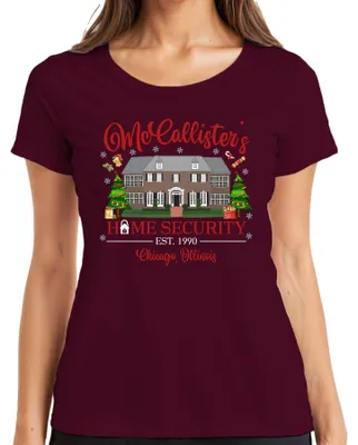 Produktbild von McCallister's Home Security Chicago Illinois - Weihnachten Damen T-Shirt, Burgundy, XL