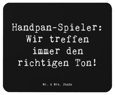 Produktbild von Mr. & Mrs. Panda Mauspad Spruch Handpan Spieler - Schwarz - Geschenk, Musiker, mousematte, Lernen, Klänge, Klangschalen, Meditation, Musik, mausteppich, Mouse Pad, laptop