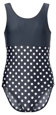 Image de Maillot de bain une pièce pour adolescente, protection UV 50 MS10-445 (gris à pois, 146)