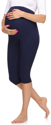 Image de Leggings de grossesse 3/4 pour femme Merry Style en viscose MS10-298 (bleu marine, XL)
