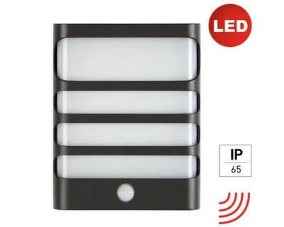 Obrázok produktu pre LED vonkajšie nástenné svietidlo E2 Vega IP65 7,5 W 1100 lm 4000 K antracit so senzorom pohybu