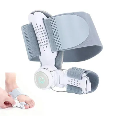 Produktbild von Daumen und Zehentrenner Fußorthese für Hallux Valgus,Drehbar 180°, Fußkorrektur, Unisex, Alltagstauglich, Grau