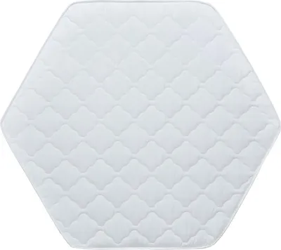 Produktbild von Baby Delux Laufgittermatratze Laufstallmatratze Matratze für Laufgitter 6-eckig weiß gesteppt 120cm