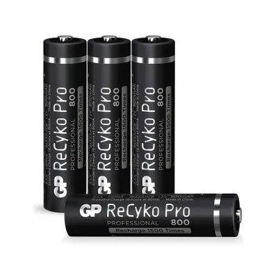 Produktbild von GP Batteries ReCyko Pro, Einwegbatterie, AAA, Nickel-Metallhydrid (NiMH), 1,2 V, 4 Stück(e), 800 mAh
