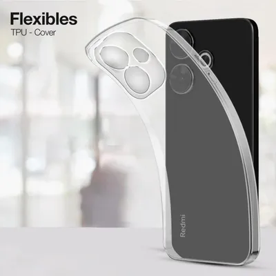 Produktbild von Slim Cover für Xiaomi Redmi 13 Hülle Transparent Flexibel Elastisch Backcover Schutzhülle Handyhülle