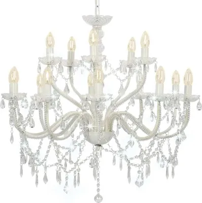 Image de Lustre 2 couches blanc 15×E14-ampoules