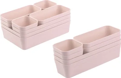 Produktbild von 1x Lade-Organizer-Set rosa verstellbar