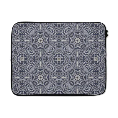 Produktbild von MuchoWow® Laptop Hülle 15 Zoll Mandala - Blau - Muster - Abstrakt Laptoptasche - Laptoptasche - Sleeve - Rundum-Schutz