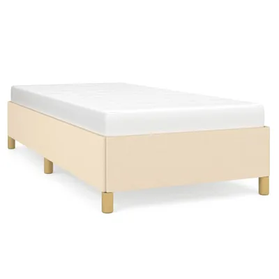 Zdjęcie produktu dla Rama łóżka bez materaca Kremowa 90x190 cm Tkanina