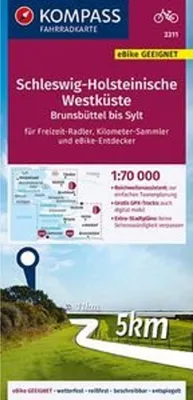 Produktbild von KOMPASS Fahrradkarte 3311 Schleswig-Holsteinische Westküste 1:70.000