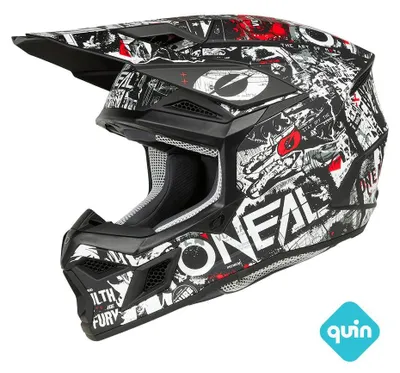 Produktbild von O'NEAL Bike Fullface Helm 3Srs Attack Black/White XS (53/54)