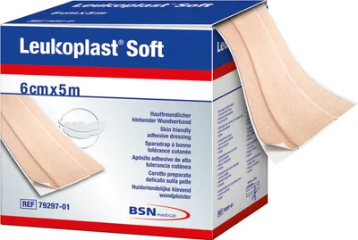Produktbild von Hansaplast Soft Wundschnellverband Pflaster Wundpflaster Heftpflaster 5 m x 6 cm