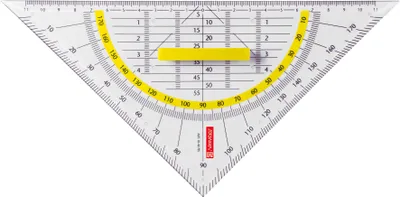 Produktbild von Geometrie-Dreieck 22cm mit Griff klar Packung mit 10 Stück