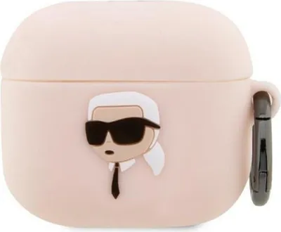 Image de Karl Lagerfeld Klaprunikp Airpods Pro Cover Różowy/Pink Silicone Karl Head 3D