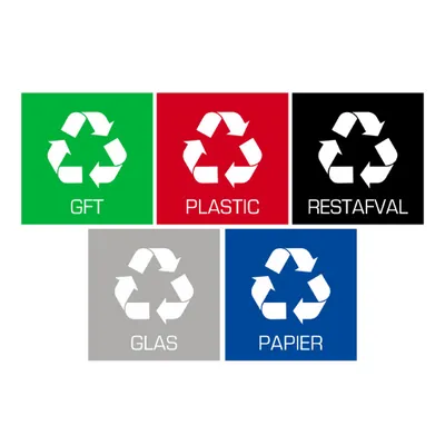 Image de Plafor - Lot de 5 autocollants pour poubelles